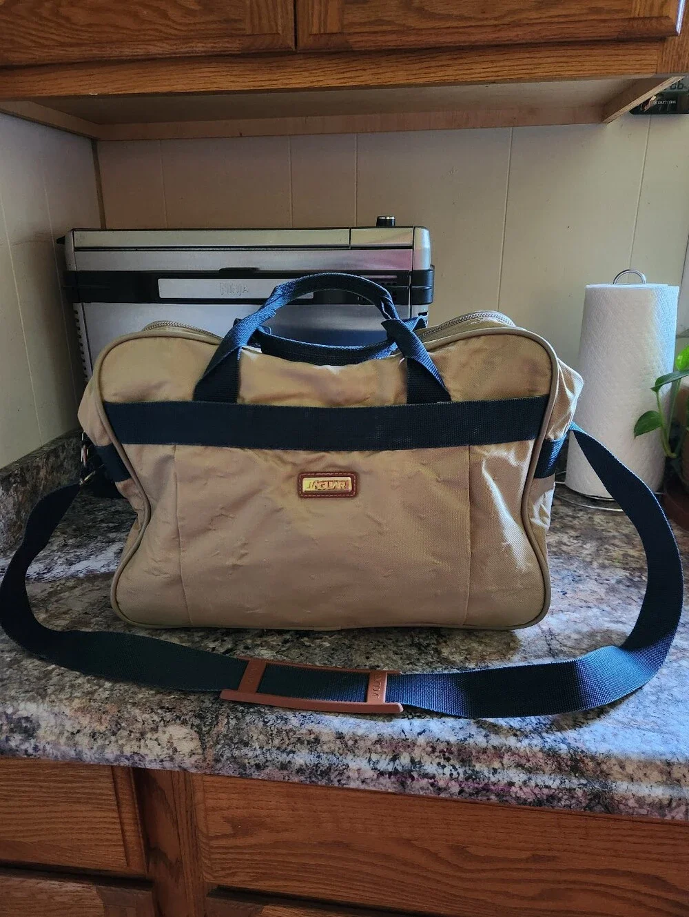 Vintage Jaguar Travel Bag Carry On Luggage Overnight Bag